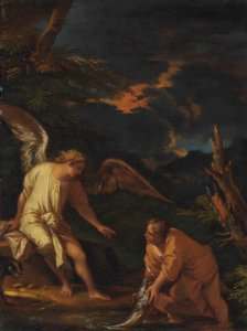 Attributed to Salvator Rosa - Tobias and the Angel