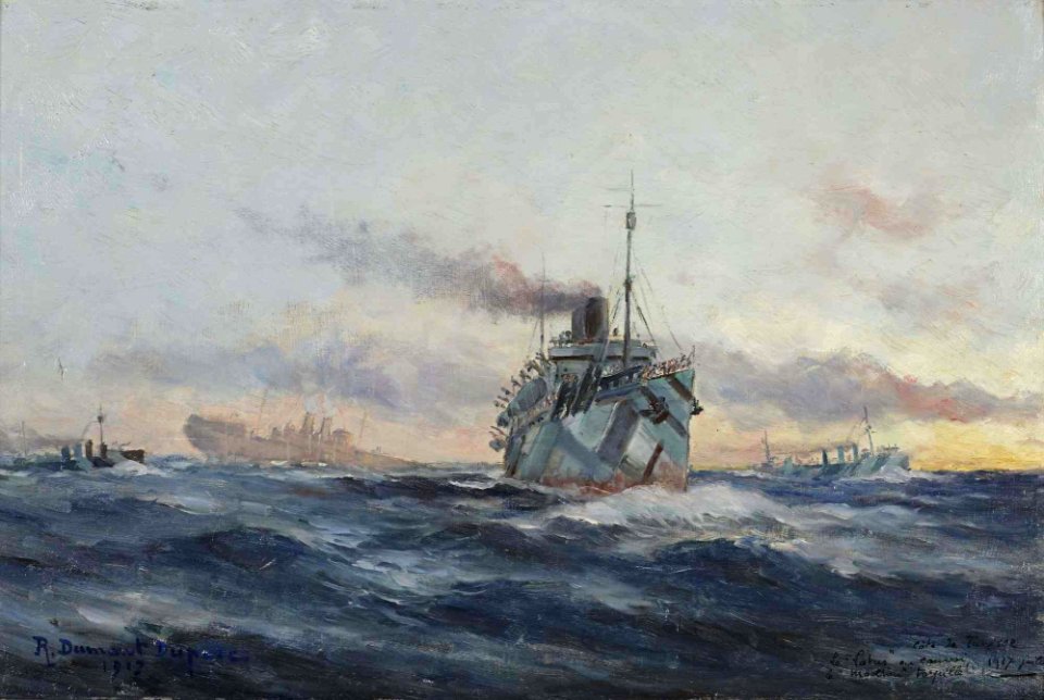 Au large des côtes de Tunisie en 1917