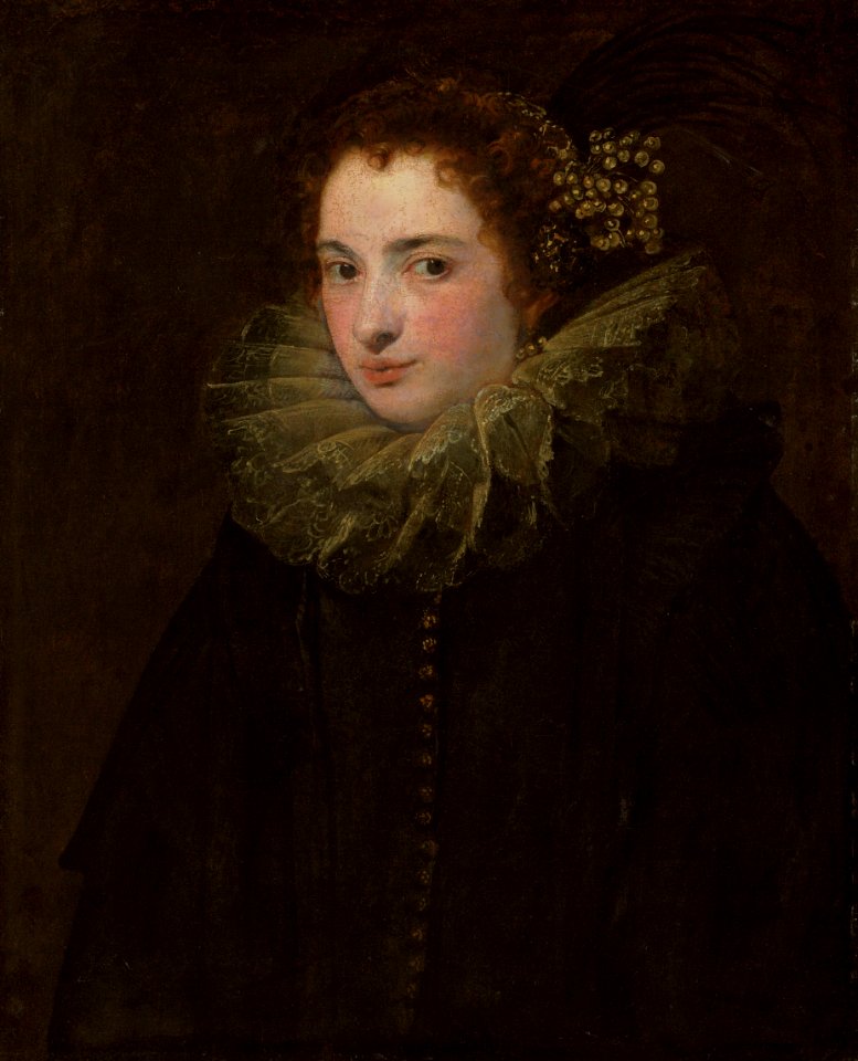 Attributed to Sir Anthony van Dyck - A portrait of a noblewoman