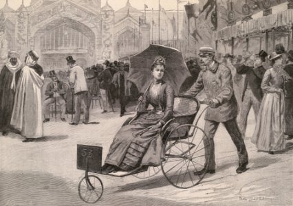 Au Champ-de-Mars - entre quatre et cinq, promenade en fauteuil roulant