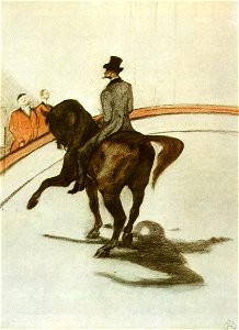 Au Cirque - Le Pas espagnol by Henri de Toulouse-Lautrec 1899. Free illustration for personal and commercial use.