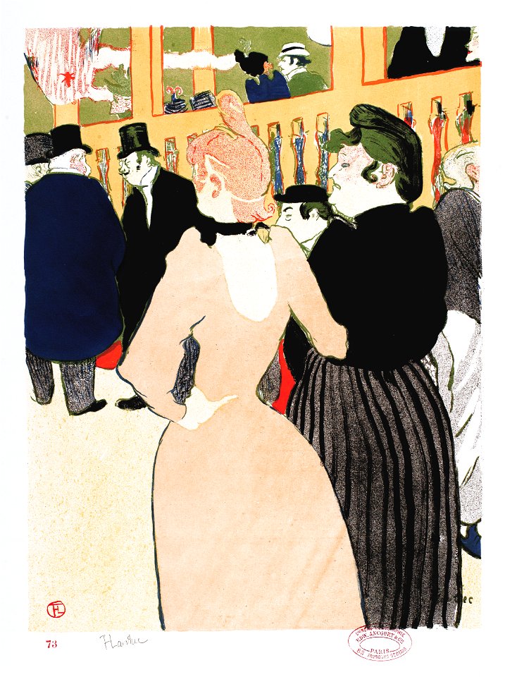 Au Moulin Rouge, la Goulue et sa soeur, by Henri de Toulouse-Lautrec