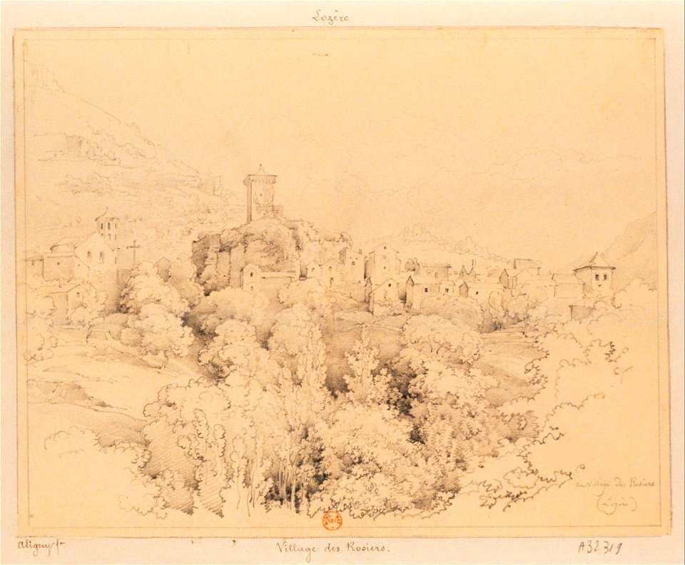 Au village des Rosiers (Claude-Félix-Théodore d'Aligny)