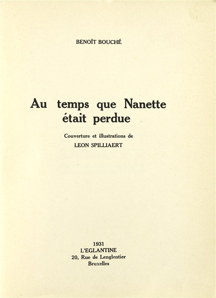 Au temps que Nanette était perdue, Léon Spilliaert, Benoît Bouché (L'Églantine), Mu.ZEE Oostende, SM002527 (17)