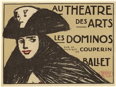Au théâtre des arts poster - Les dominos sur la musique de Couperin (1911) - Maxime Dethomas
