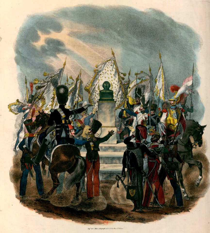 Aubry-Lecomte - Composition en l'honneur de l'armée française et de Louis XVIII