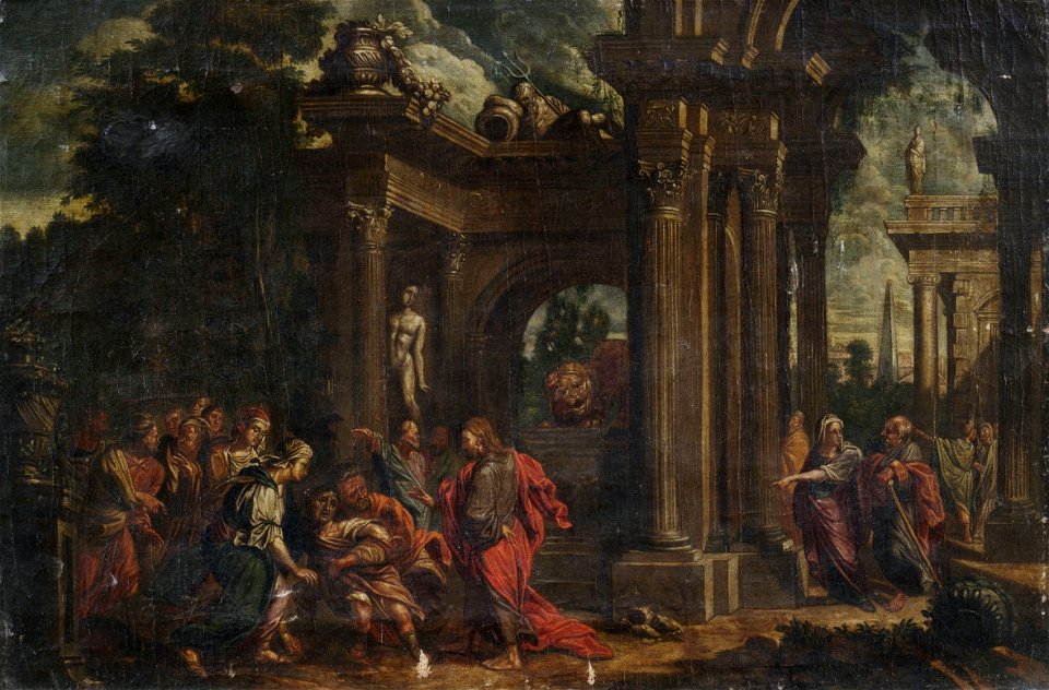 Auferweckung des Lazarus Neapel 17 Jh