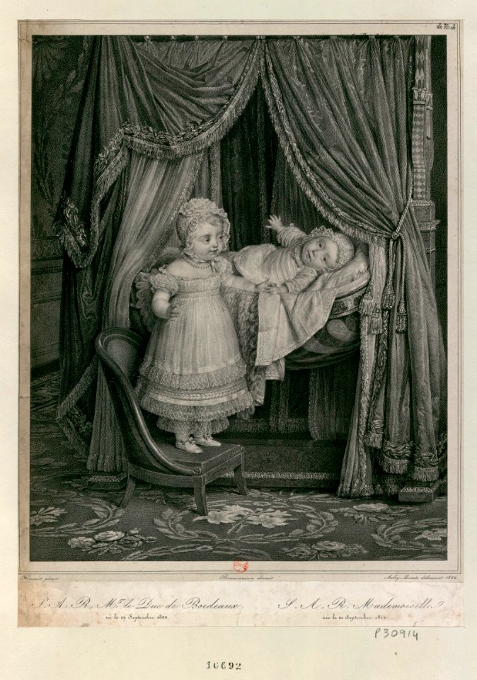 Aubry-Lecomte - S. A. R. M.gr le Duc de Bordeaux né le 29 Septembre 1820 - S. A. R. Mademoiselle née le 21 Septembre 1819