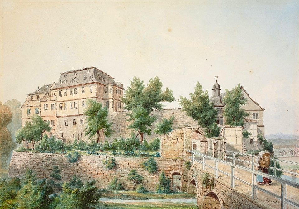 August Friedrich Wilhelm Nothnagel Ansicht von Schloss Ebeleben 1855