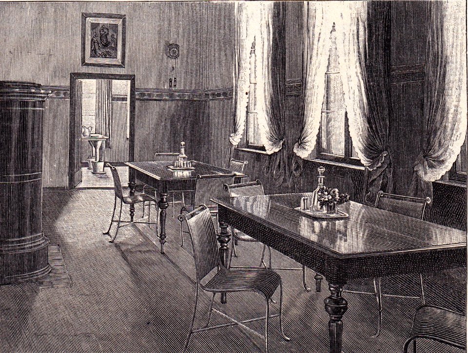 Aufenthaltsraum im Lepraheim Memel