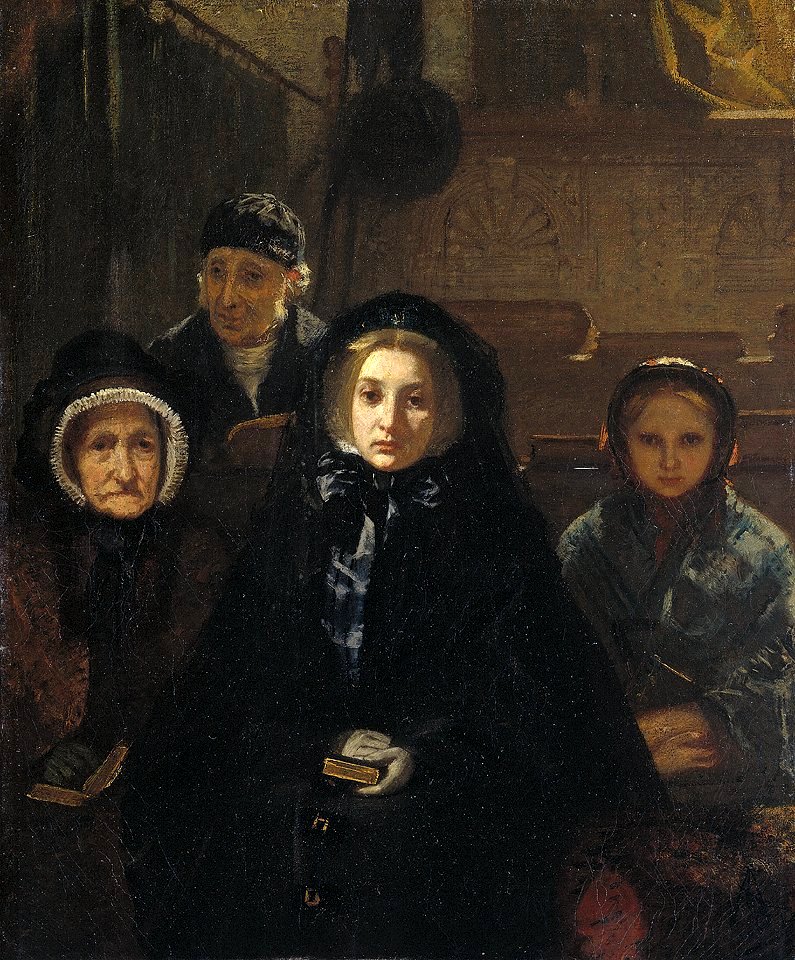 August Allebé - 'Vroeg ter kerke'