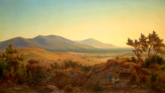 August Becker (1822-87) - A View of Melibokus and The Bergstrasse - RCIN 406293 - Royal Collection