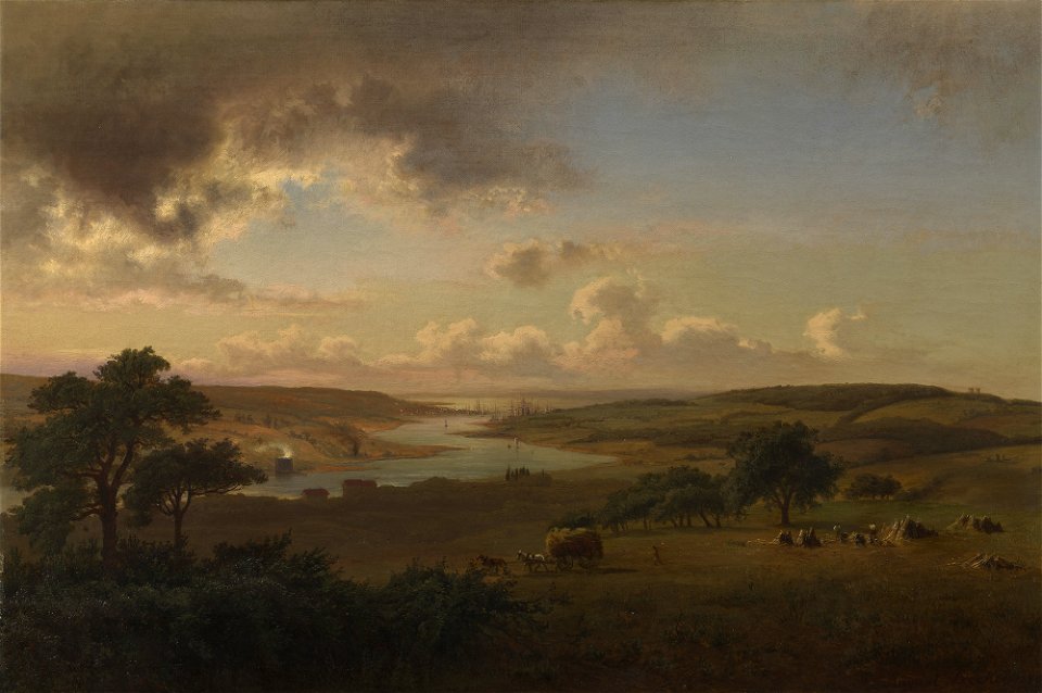 August Becker (1822-87) - A View of Cowes - RCIN 406237 - Royal Collection