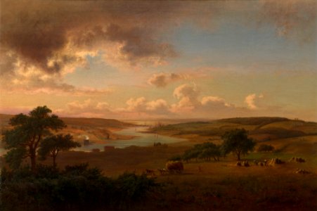 August Becker (1822-87) - A View of Cowes - RCIN 406237 - Royal Collection