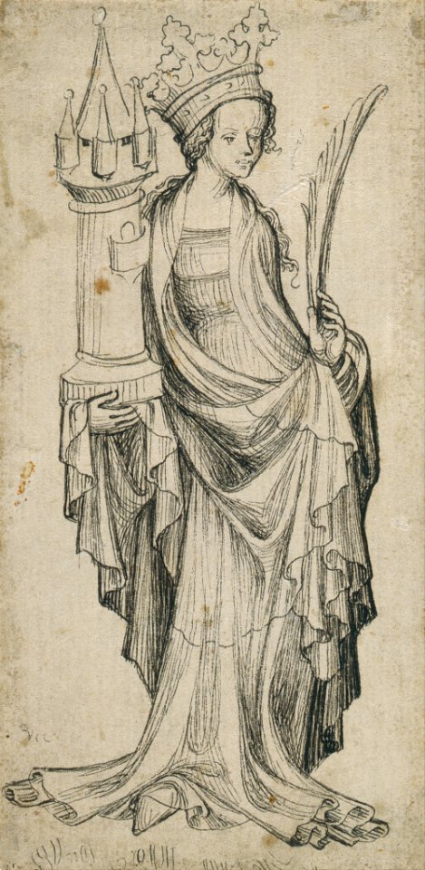 Augsburger Meister - St. Barbara - Google Art Project