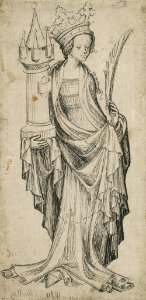 Augsburger Meister - St. Barbara - Google Art Project