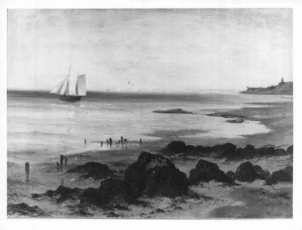 August Becker (1822-87) - The Sea-Shore, Osborne - RCIN 404076 - Royal Collection