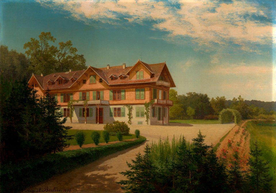 August Becker (1822-87) - The Villa Hohenlohe - RCIN 408974 - Royal Collection