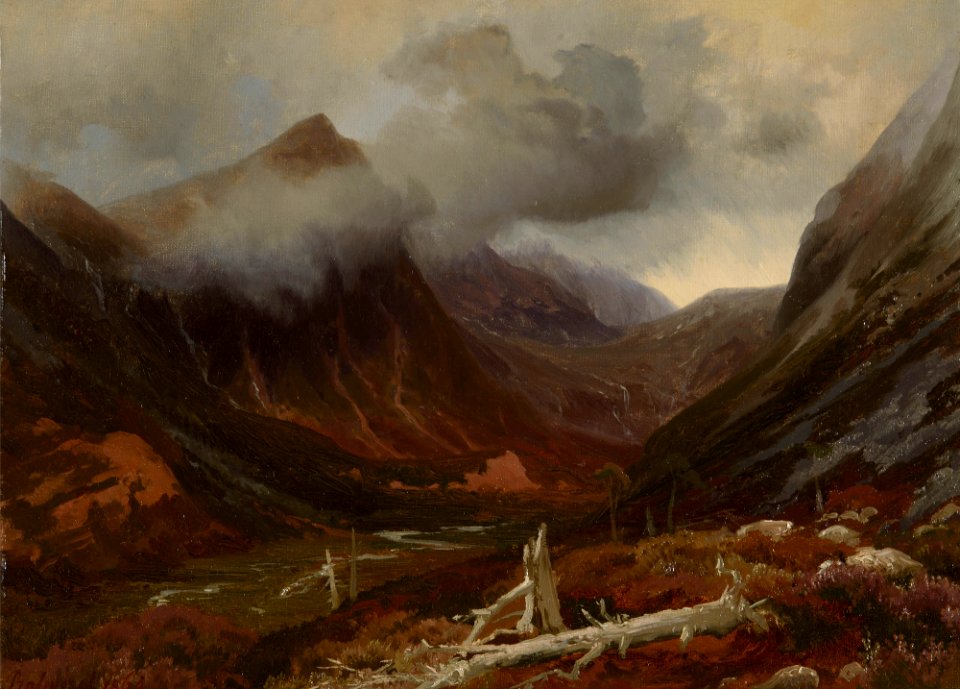 August Becker (1822-87) - A View in Glen Derry (^) - RCIN 400881 - Royal Collection