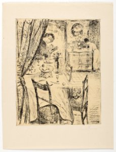 August Brömse Interieur Lithographie