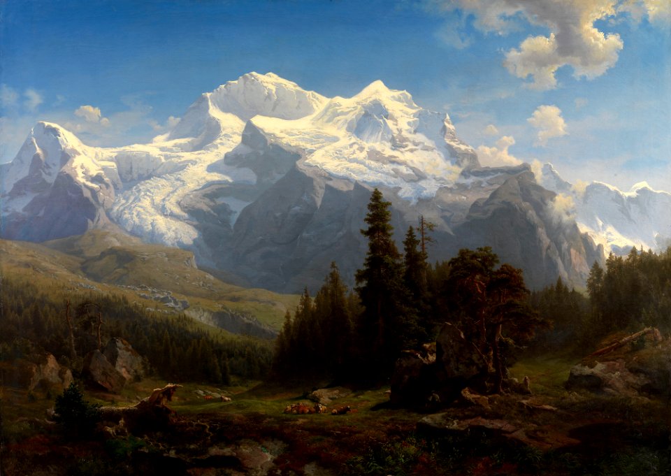 August Becker (1822-87) - The Jungfrau - RCIN 403622 - Royal Collection
