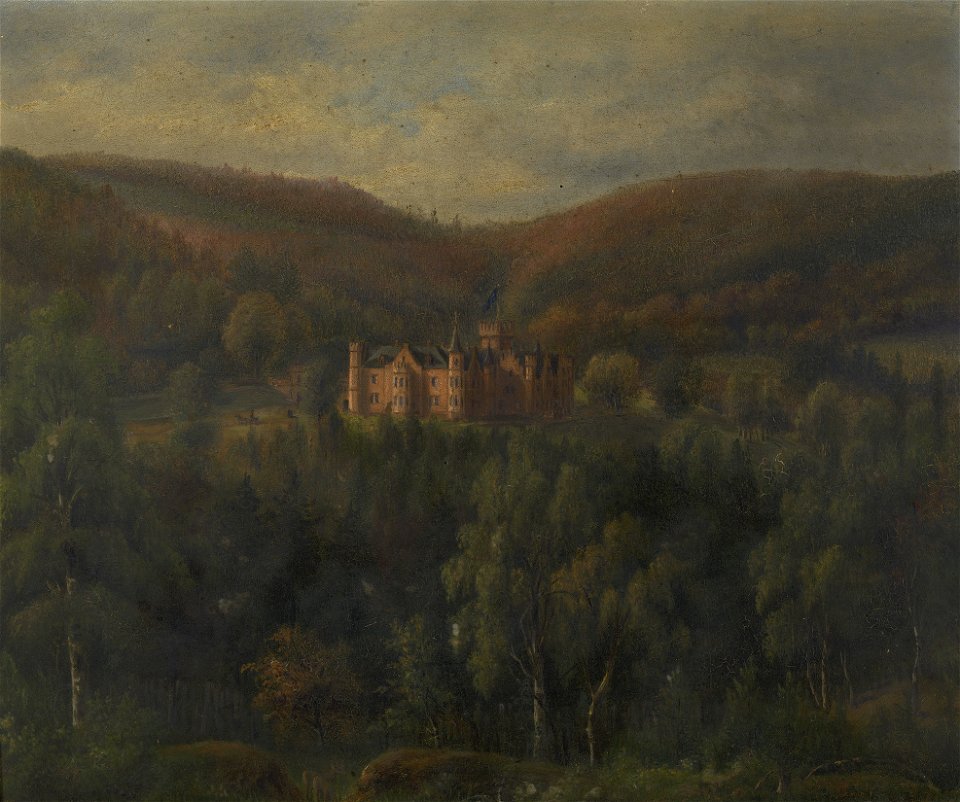 August Becker (1822-87) - A view of Schloss Waldleiningen - RCIN 402478 - Royal Collection