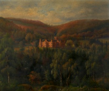 August Becker (1822-87) - A view of Schloss Waldleiningen - RCIN 402478 - Royal Collection