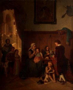 August Friedrich Siegert - Bewirtung einer armen Familie - 20 - Österreichische Galerie Belvedere
