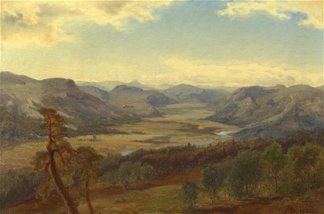 August Becker (1822-87) - The Valley of the Dee near Braemar - RCIN 408953 - Royal Collection