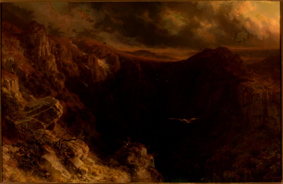 August Behrendsen - Evening in the mountains - 186744 - National Museum in Warsaw