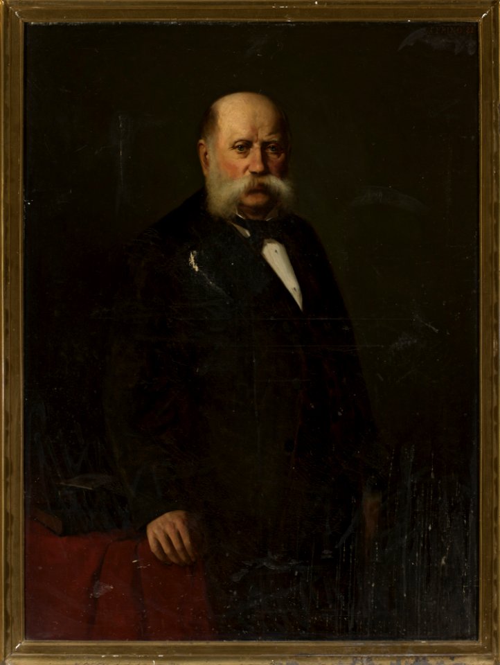 August Frind - Portrait of a man with grey side-whiskers - M.Ob.1752 MNW - National Museum in Warsaw
