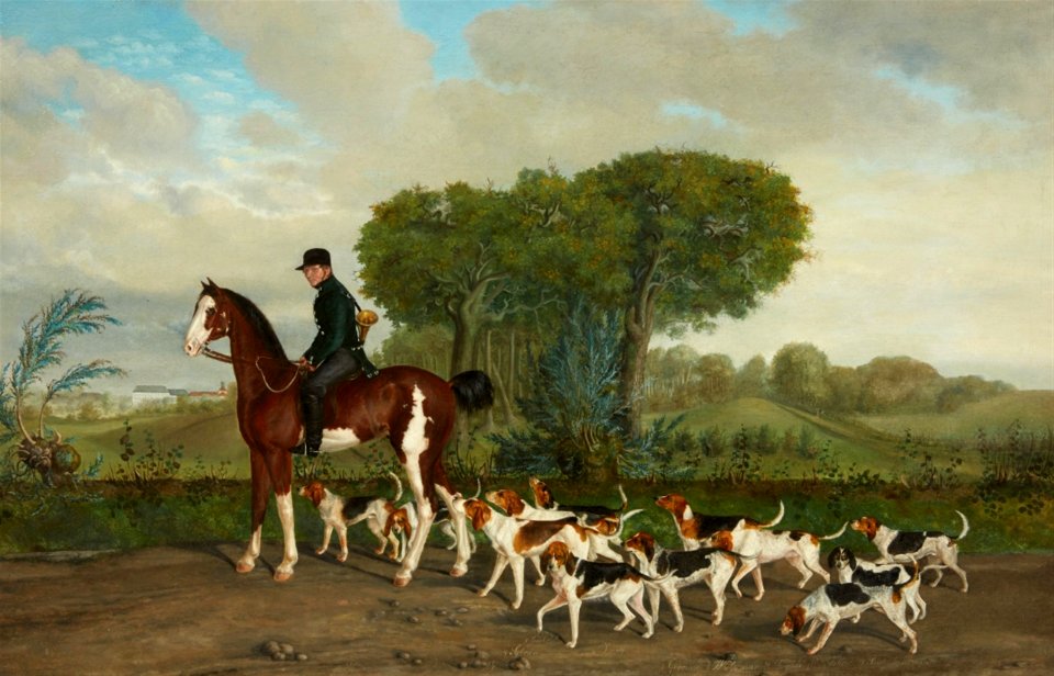 August Carl Vilhelm Thomsen (attr) Jäger mit Hundemeute 1839
