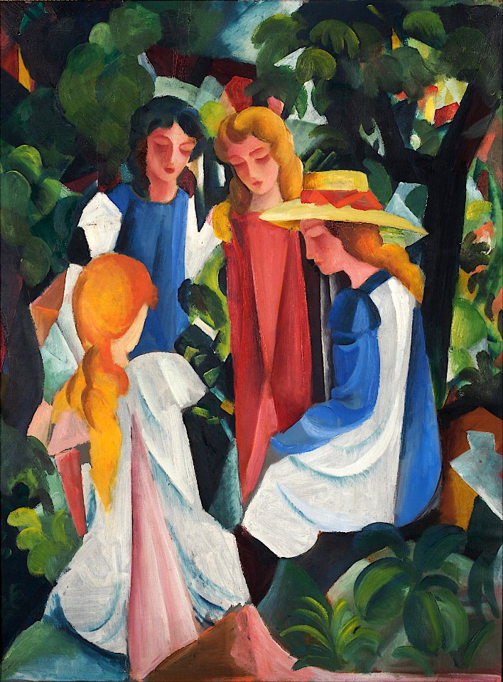 August Macke - Four Girls - Google Art Project