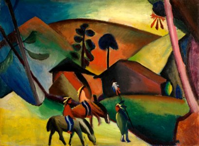 August Macke - Indianer auf Pferden - G 13327 - Lenbachhaus