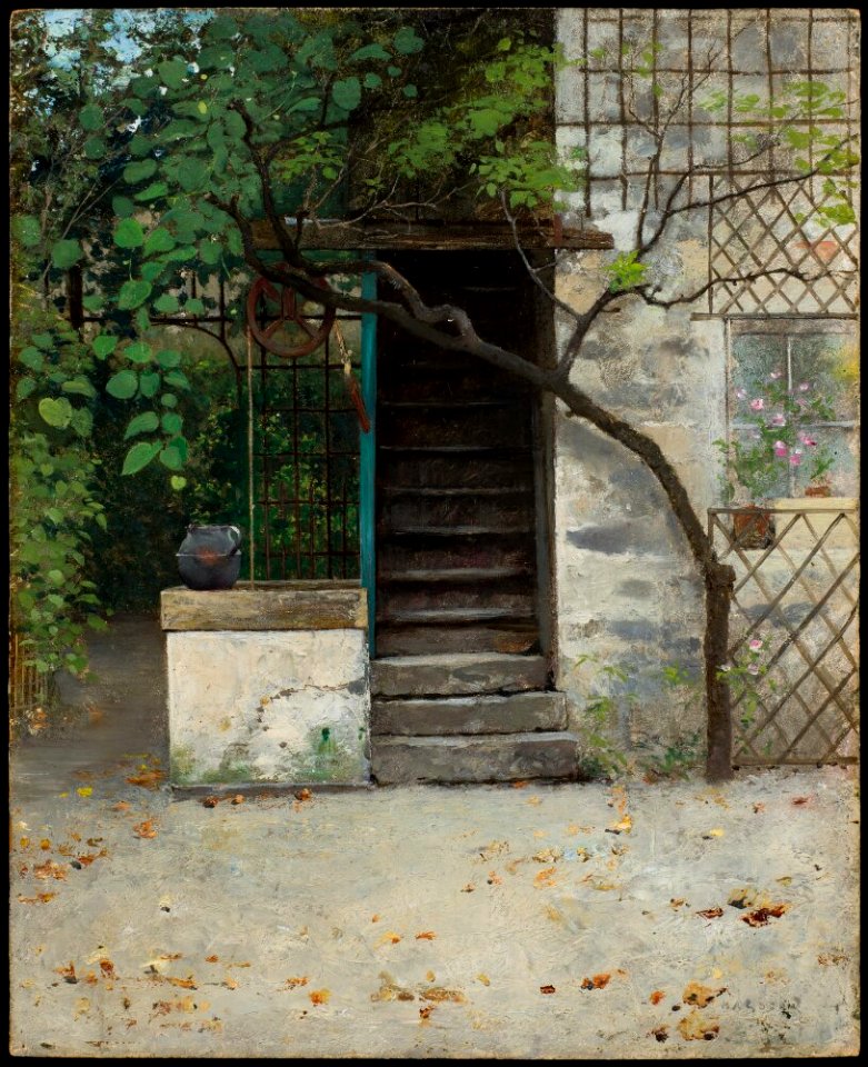 August Hagborg - Outside Hugo Birger’s Studio in Paris - NM 7589 - Nationalmuseum