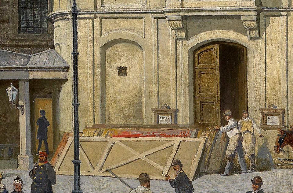 August Gerasch Vor dem alten Burgtheater(2)
