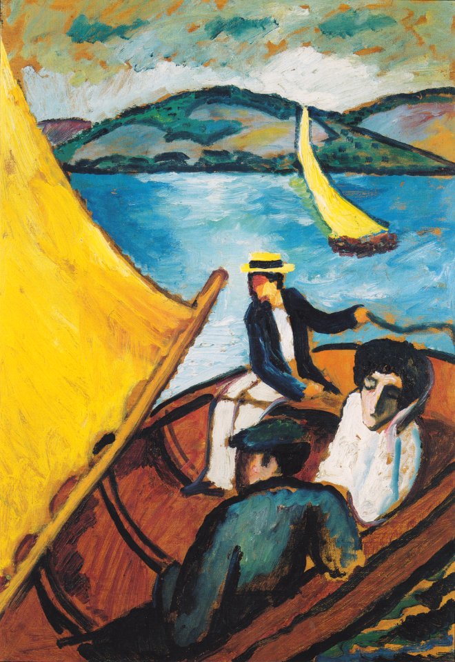 August Macke - Segelboot auf dem Tegernsee