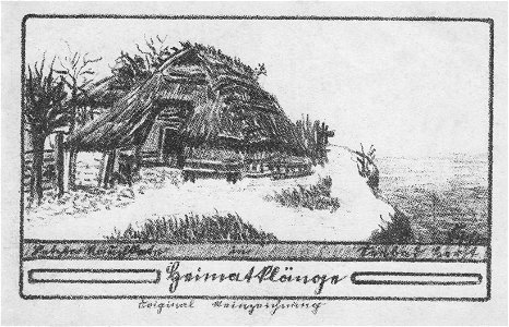 August Hermann Fischer Heimatklänge Letzte Rauchkate in Seebad Horst