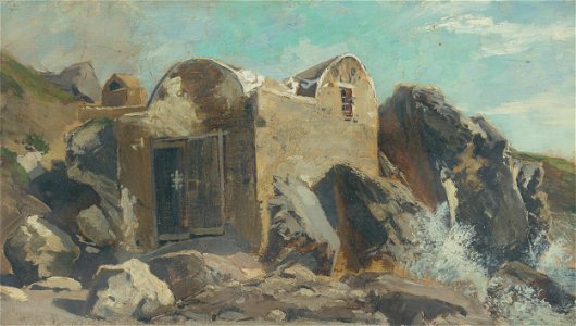 August Ignatz Grosz - Krajina na Capri - M 156 - Ernest Zmeták Art Gallery