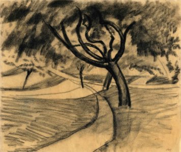 August Macke Baum und Felder 1911