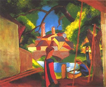 August Macke Children at the fountain