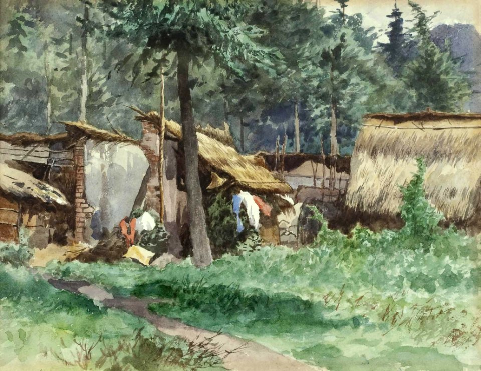 August Lohr Eingeborenenhütten im Mexiko
