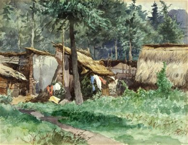 August Lohr Eingeborenenhütten im Mexiko