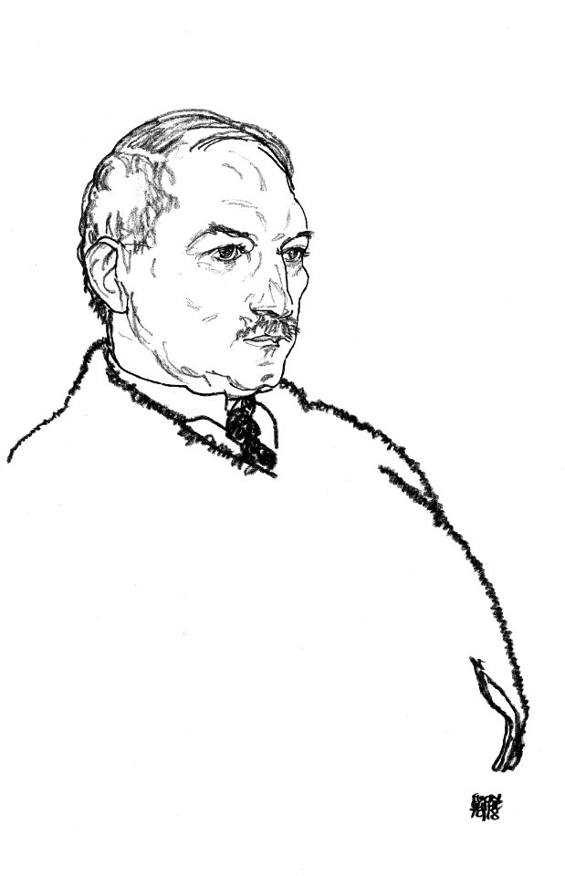 August Lederer, by Egon Schiele