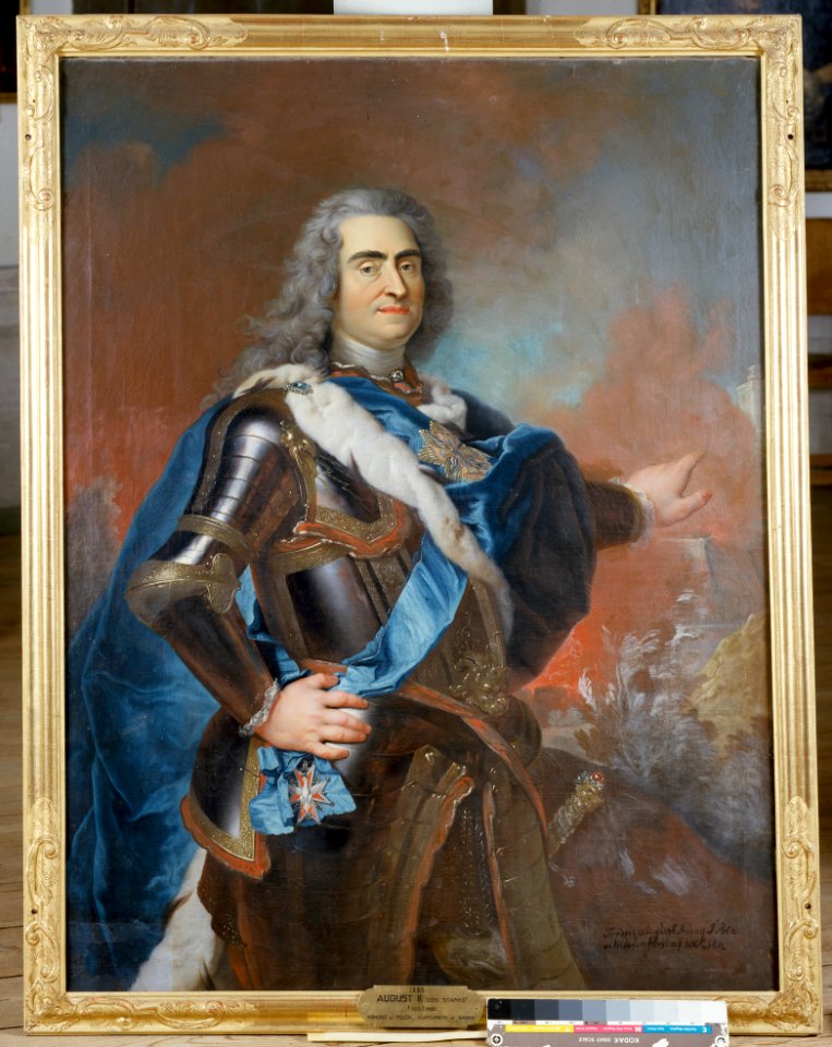 August II the Strong, 1670-1733, elector of Saxony, king of Poland (Louis de Silvestre d.y.) - Nationalmuseum - 15950