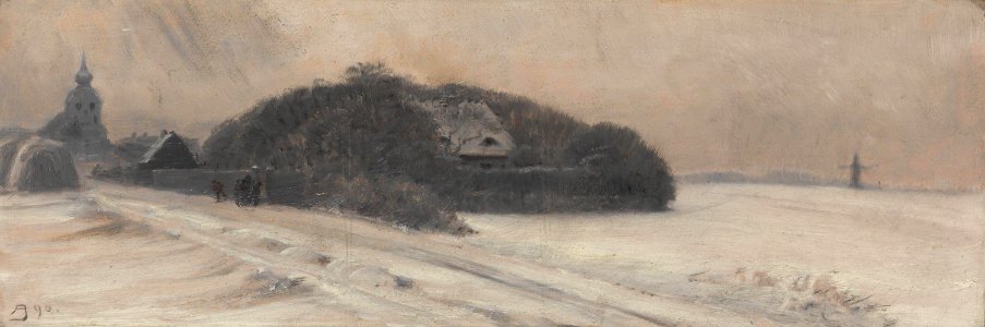 August Jerndorff - Huset laa i Byens yderste Udkant, om Sommeren ganske skjult af den tilgroede Have - NG.M.00431-008 - National Museum of Art, Architecture and Design