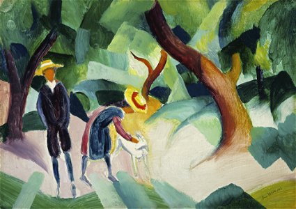August Macke - Kinder mit Ziege - G 13331 - Lenbachhaus