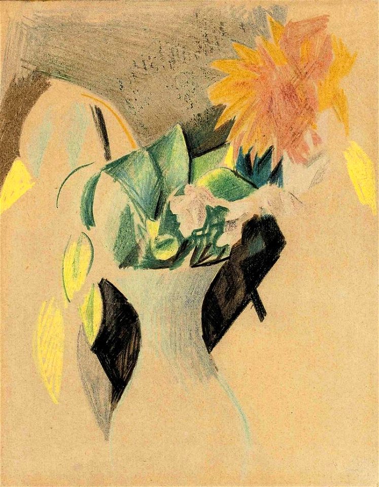 August Macke (1887-1914) Blumen In Weisser Vase II 1913 (20 5 x 16 cm)