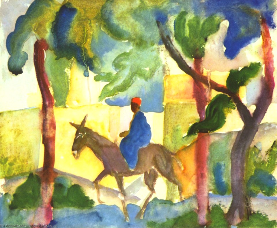 August macke-donkey rider