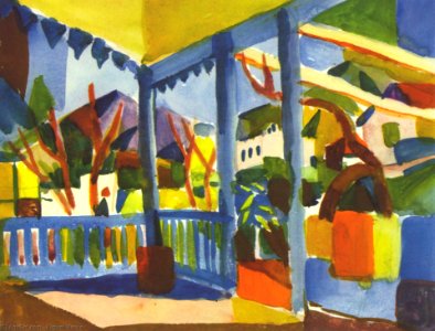 August macke-terrace of the country house in st. germain